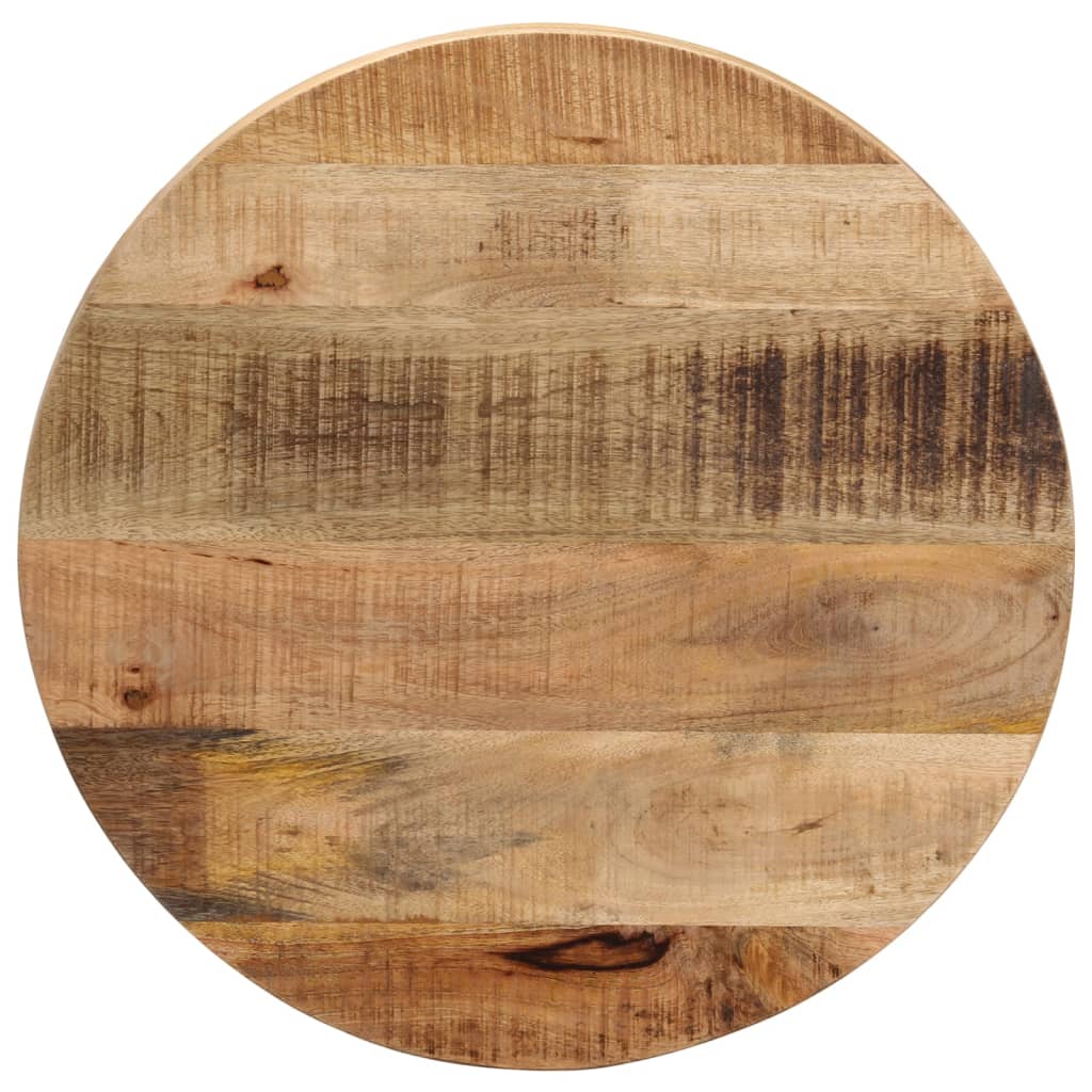 vidaXL Pöytälevy Ø 60x3,8 cm pyöreä karkea täysi mangopuu