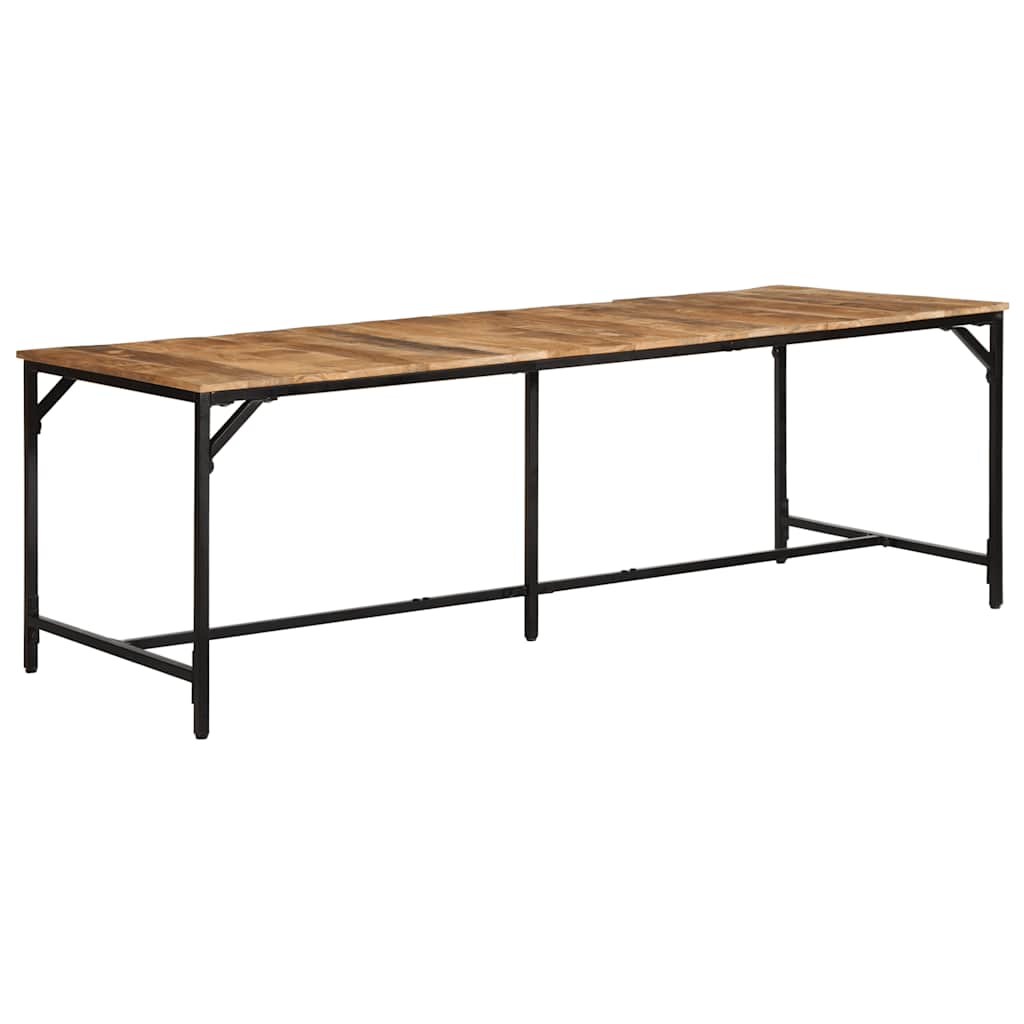 vidaXL ruokapöytä 220x90x75 cm massiivipuuta karkea mango