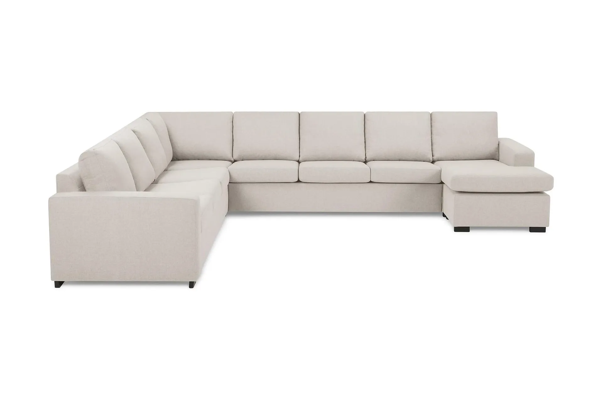 Crazy 7-istuttava Käännettävä U-muotoinen XX-Large Kulmasohva Divaanilla Kankaalla - Beige