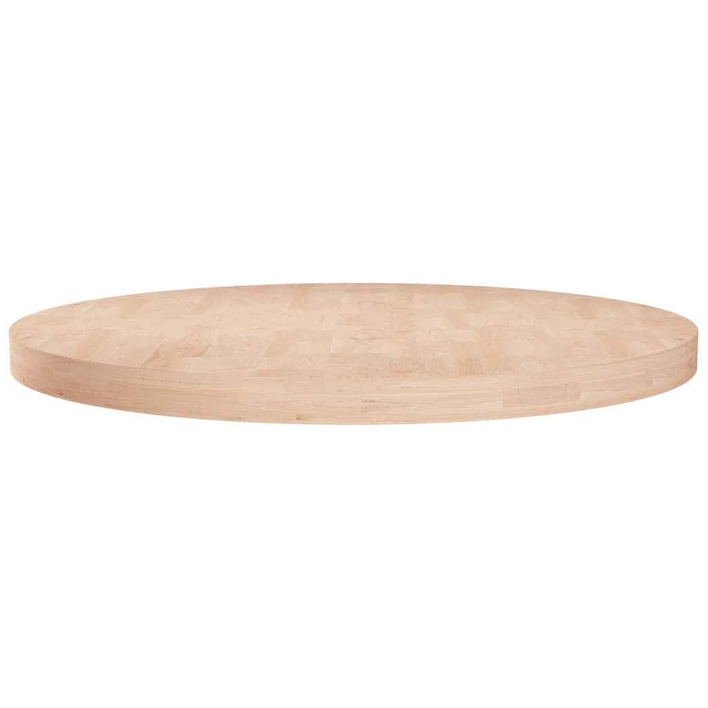 vidaXL Pyöreä pöytälevy Ø60x4 cm käsittelemätön täysi tammi