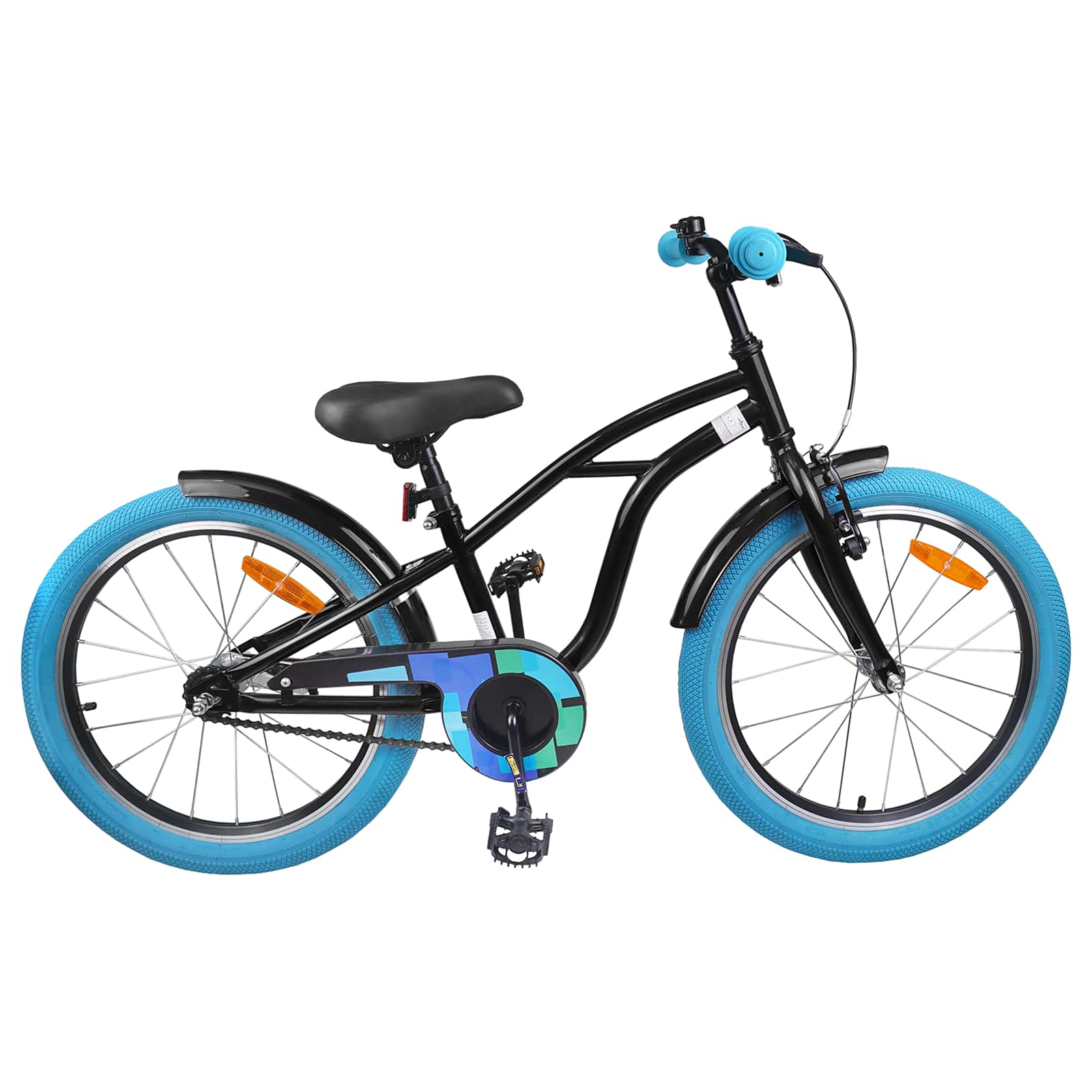 vidaXL Lastenpyörä 20 Tuumaa 6-11-vuotiaille Musta